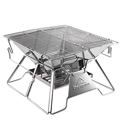 Abaodam 1 juego de parrilla profesional plegable de carbón vegetal, parrilla ligera.