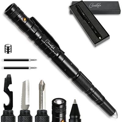 Ceestyle Bolígrafo Multifuncional con Luz, Multiuso Multi-Bolígrafo 10 en 1, Día Del San Valentín Navidad Padre, Regalos Perfecto Originales Para Homb