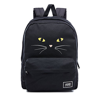 Vans Realm Classic Mochila Casual Daypack, 42 cm, 22 L, Gato Negro, 42 cm, Mochila de a Diario