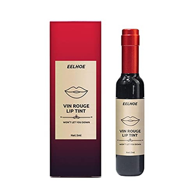 Mancha de labios de vino - 6 colores de brillo de labios hidratante de larga duración con tapa de botella de vino, barra de labios antiadherente imper