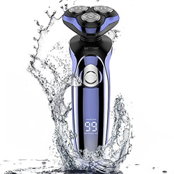 Maquinilla de afeitar eléctrica para hombres, máquina de afeitar seca húmeda impermeable USB de carga rápida, cortadora de barba eléctrica el mejor re precio