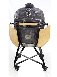 YNNI KAMADO TQ0C21GY Parrilla grande de 21 pulgadas, gris con Chipfeeder, barbacoa, cerámica, huevo, ahumador, TQ0C21GY en oferta