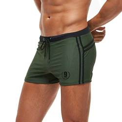 Arcweg Bañadores de Natación Traje de Baño Corto para Hombres Calzoncillos Secado Rápido Elástica Deportes Acuáticos (EU) L Verde características