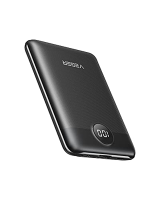 VEGER Bateria Externa 10000mAh Powerbank USB C Digital LED Display Cargador portátil con 2 entradas y 3 Salidas Compatible con iPhone 12/11 / X / 8/7,