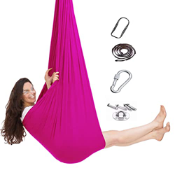 ZCXBHD Terapia Columpio Hamaca for Exteriores for Adultos Y Niños Abrazar Hamaca Sensorial for Colgar Silla for Niños Yoga Acampar Al Aire Libre (Colo características