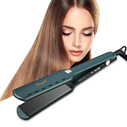 CkeyiN Plancha De Pelo Profesional, Placa Calefactora Más Ancha,30s Calentamiento Instantáneo Antiestático Planchas Pelo Plancha de Cabello conTempera en oferta