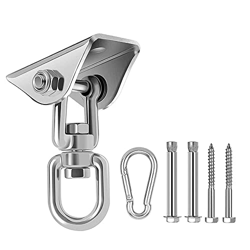 Cmstop Ganchos para hamacas de Alta Resistencia Gancho de suspensión de Hamaca Giratorio de 360 ??° de Acero Inoxidable con Pernos para Colgar sillas en oferta