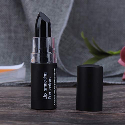 Lápiz labial negro, herramienta cosmética Glaze para mujer lápiz labial de larga duración, maquillaje retro brillo de labios para Halloween vampiro, l