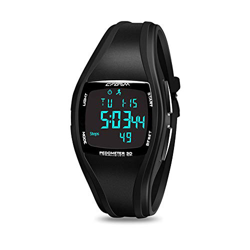 Reloj Digital Hombre Deportivos Numeros Grandes Negro con Podómetro, calendario, Alarma y luz LED para edad 12- edad 45 características
