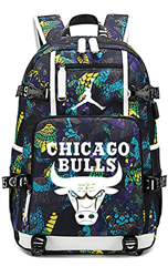 NIMUIL Niños y niñas Adolescentes Mochila para computadora Bolso de Hombro Mochila Escolar Michael Jordan Bulls Tela Oxford Impresa Lona Impermeable 1 en oferta
