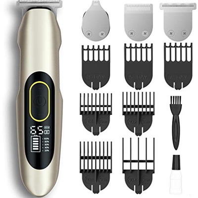 Máquina Cortar Pelo Profesional Cortapelos Hombre Recortadora Barba Cortapelos Recargable con 7 Peines de Fijación