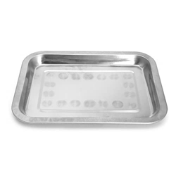 Bandeja de pescado a la parrilla de la placa rectangular del acero inoxidable Barbacoa Contenedor de comida (Size : 27 x 20 x 2cm) en oferta