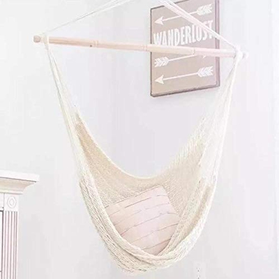 Cloudlesscc Hamaca al Aire Libre Hamaca jardín Colgar Silla Perezosa balanceo Interior Muebles de Exterior Malla Red Colgando Cuerda Silla Silla Silla