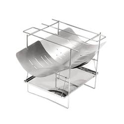 Portátil portátil al Aire Libre Banco de Fuego Grill ultrafiro Desmontable de Acero Inoxidable Plegable Barbacoa Parrilla Hoguera Estufa (Color : Gril precio