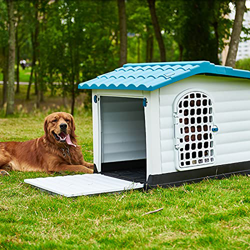 MNBVH Caseta Perros Exterior con Puerta, Casa para Perros Grande Medianos Pequeños, Caseta de Jardín para Perros, Impermeable Casa Perro Interior, Cas características