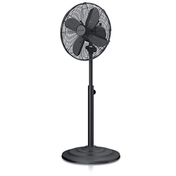 Brandson - Ventilador de pie con oscilación de 80° - Ventilador portátil - Base ajustable en altura - 3 velocidades - Inclinación de 30° - Ventilador  precio
