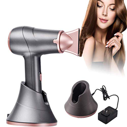 Secador de pelo portátil inalámbrico, secador recargable, secador con boquilla extraíble y batería recargable de 5000 mAh, adecuado para interiores, e precio
