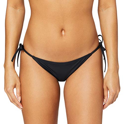 Calvin Klein Cheeky STurkeyING Side Tie Bikini, PVH Negro, M para Mujer