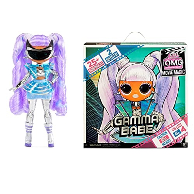 LOL Surprise OMG Movie Magic GAMMA BABE - Muñeca de moda con 25 sorpresas y set de cine/teatro - Serie 1 - Incluye ropa, accesorios y más - Colecciona