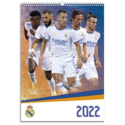 Grupo Erik Calendario pared A3 Real Madrid 2022 - Calendario 2022 Real Madrid - Calendario 2022 pared A3│ Calendario Real Madrid - Calendario A3 - Pro