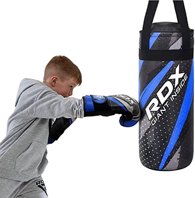 RDX Niño Saco de Boxeo y Guantes para Entrenamiento, Junior Relleno Punching Bag para Muay Thai, MMA, Sparring, Kick Boxing, Artes Marciales, 2FT Kids