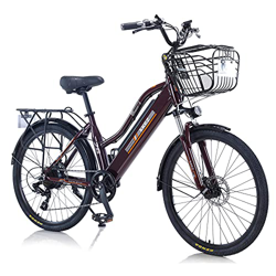 TAOCI Bicicletas eléctricas para Mujeres Adultas, Todo Terreno 26 Pulgadas E-Bike Bicicletas extraíble batería de Iones de Litio Ebike para el Trabajo características