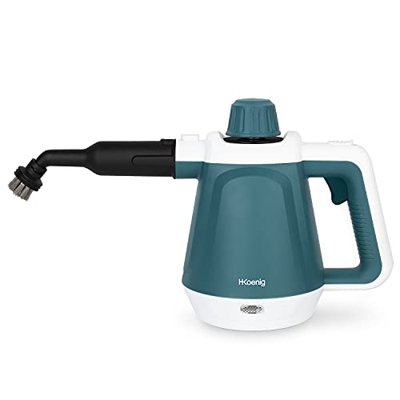 H.Koenig NV680, Elimina el 99,99% de las Bacterias sin Productos Químicos, 3,5 bar, Vapor 40 g/min, Listo en 5 Minutos, 13 Accesorios, Limpia Todo Tip