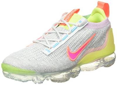 Nike Air Vapormax 2021 FK, Zapatillas Deportivas Hombre, Photon Dust Hyper Pink Bright Mango Volt, 42.5 EU