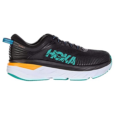 Hoka Bondi 7, Zapatillas de Running por Hombre, Negro (Black/Atlantis BATL), 45 1/3 EU