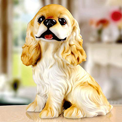 Cakunmik Lovely Small Dog Statue,Animals Statue Man'S Best Friend Dog Sculpture Living Room TV Cabinet Furnishings Lucky Gifts Animal Lovers Bookshelf en oferta