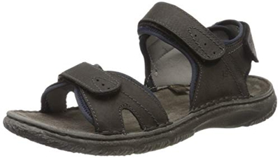 Josef Seibel Carlo 09, Sandalia con Pulsera Hombre, Negro (Titan/Kombi Te170 151), 41 EU