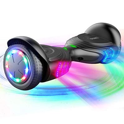 TOMOLOO patinete de dos ruedas autoequilibrante para niños y adultos, certificado UL2272 con altavoz de música, colorida luz LED RGB