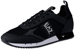 EMPORIO ARMANI EA7 Laces U Zapatillas Moda Hombres Negro - 40 - Zapatillas Bajas en oferta