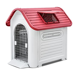 MNBVH Casetas Perros Grandes Exterior Impermeables, Caseta Perros de Plastico, Caseta Perros con Puerta, Casa Perro Mediano Casa Perro Grande Casa Per en oferta