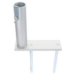 Abaodam Paraguas de terraza Base de aluminio: Paraguas playa Anclaje arena 30 mm exterior suelo césped soporte base paraguas con dos tenedores para pa en oferta
