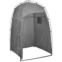vidaXL Cabina de Ducha/WC/Vestidor para Camping Tienda Campaña Indoro Parque Playa Campamento Exterior Plegable Duradera Estable Gris precio