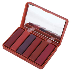 6 colores / juego de lápiz labial mate de larga duración, impermeable, nutritivo, fragancia de rosas, cosmético, taza antiadherente, crema hidratante  características