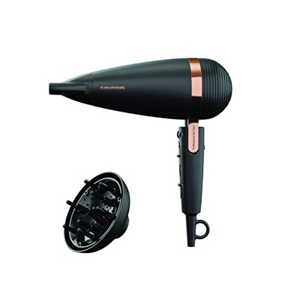 Grundig Hd8080 - Secador De Pelo Con Sensor Smart On/off (naturashine), Negro