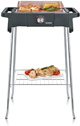 Barbacoa de pie Style estante de rejilla, parrilla eléctrica con arranque rápido, hasta 350 °C, mini barbacoa con óptima distribución del calor, negro características