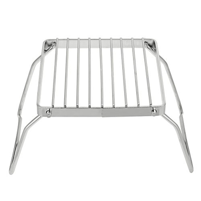 ohcoolstule Parrilla Plegable de la Hoguera Parrilla pequeña del carbón de leña de la Parrilla de 16 x 16 x 12cm para el BBQ, el Camping, la Comida ca