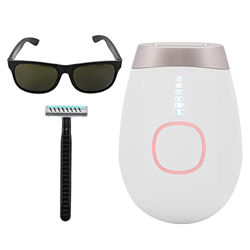 Dispositivo de depilación, máquina de depilación profesional indolora IPL para axilas corporales Blanco + dorado (100-240 V)(EU Plug) precio