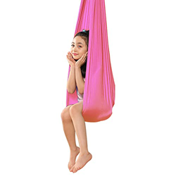 ZCXBHD Columpio De Terapia Interior For Niños Y Adolescentes Terapia Columpio Hamaca Suave Columpio Cuerda De Árbol Y Terapia De Autismo (Color : Pink en oferta
