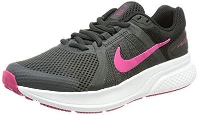 Nike Run Swift 2, Road Running Shoe Mujer, Dark Smoke Grey/Fireberry-Black, 38 EU