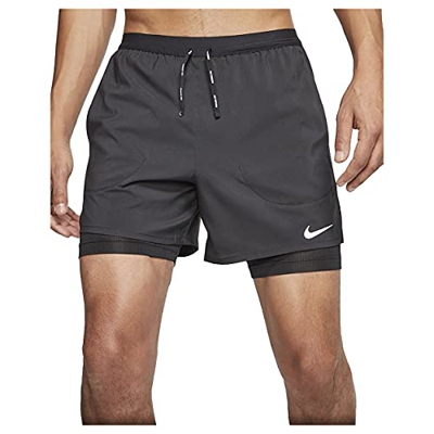 NIKE CJ5467 M NK DF FLX STRD 2IN1 SHRT 5IN Shorts Mens Black/Black/Reflective silv M