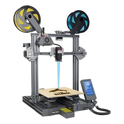LOTMAXX Impresora 3D Grabado Láser E impresión Bicolor Impresora 3D, Máquina Impresora 3D Preensamblada con Extrusora Doble, Placa Base Silenciosa FDM características