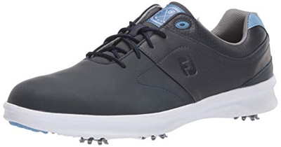 FootJoy Zapatos de golf de la serie Contour para hombre, Azul marino/flor y brillo, 42 EU