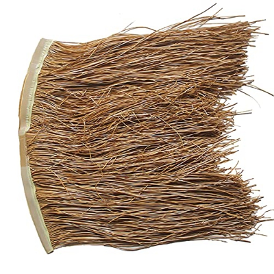 Hawai Rollo De Corredor De Paja De Azulejo Hoja Fina Utilizar hasta 10 Años Usarse como Techo De Jardín Tiki Bar Sombrilla(Size:1M,Color:Palma)