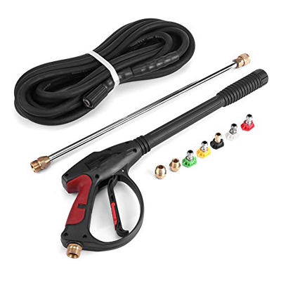 TINKO Lavadora de Acero 4000PSI Kit de Pistola de pulverización de Alta presión Limpiador de Polvo Herramienta de Lavado de Coches + 5 boquillas + 2 a