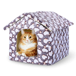 Nobleza Casa para Perro Pequeño, Plegable Casa para Gatos Perros Conejos, con Cojín Extraíble, Cama para Gatos Perros, 42x39x33cm S en oferta