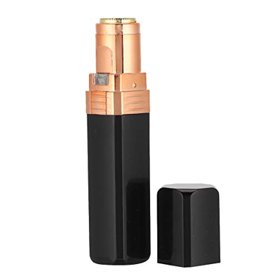 BORDSTRACT Depilación Facial para Mujeres, Mini afeitadora de lápiz Labial a batería, removedor de Vello indoloro para mejillas, Barbilla, Brazos(Negr